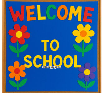 handmade welcome chart for school