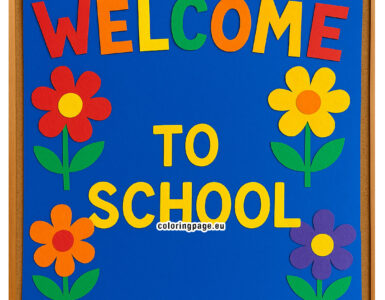 handmade welcome chart for school