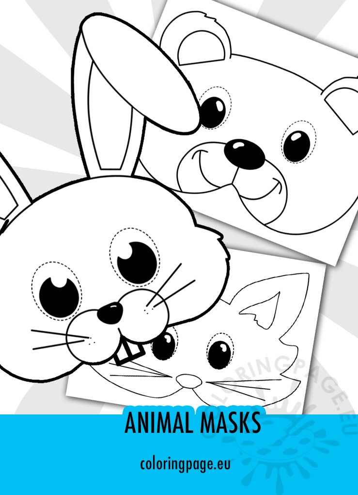 animal mask black and white