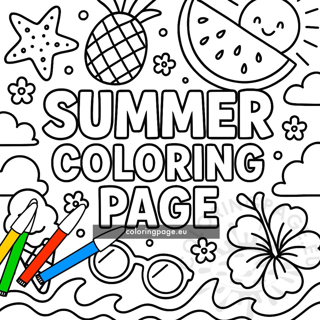summer coloring page