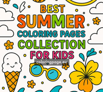 summer coloring pages collection