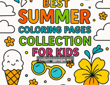 summer coloring pages collection