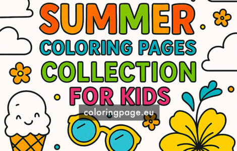summer coloring pages collection