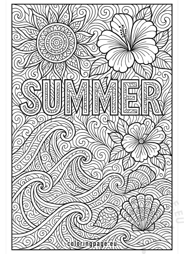 summer zentangle