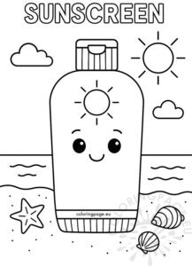 Cute Sunscreen cartoon