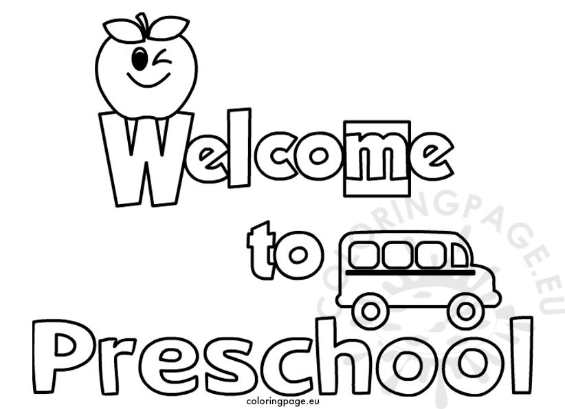 welcome to preschool