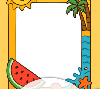 Summer selfie frame