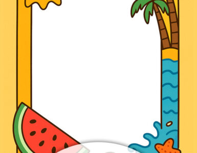 Summer selfie frame