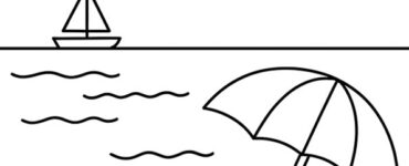 beach drawing for kids