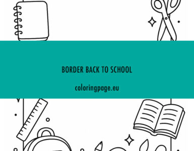 border back to school frame