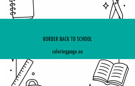 border back to school frame