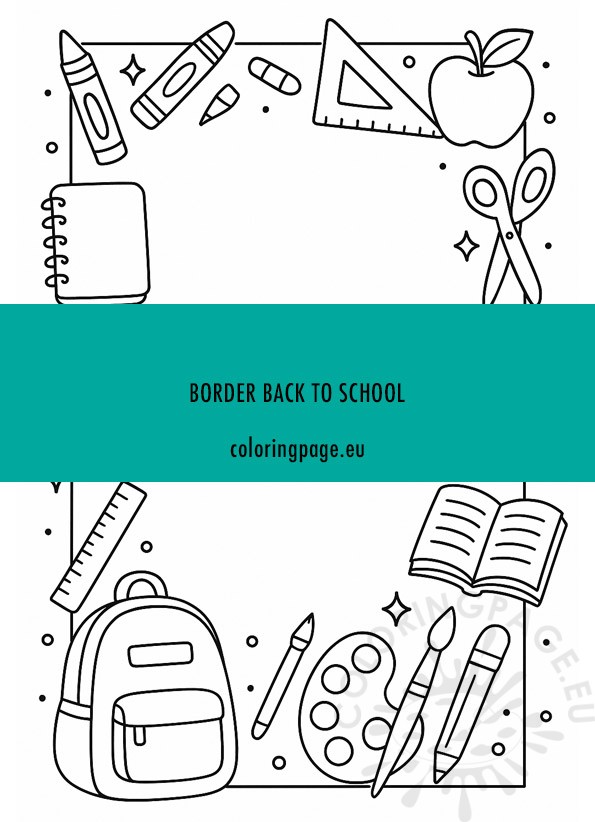 border back to school frame