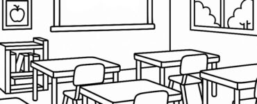 classroom with desks
