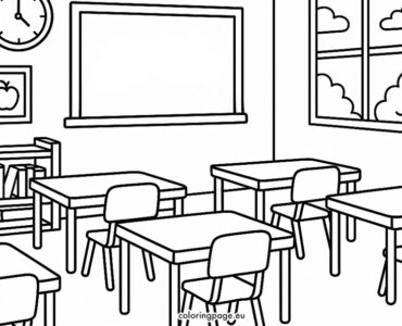 classroom with desks