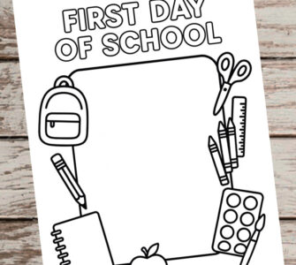 first day of school frame printable