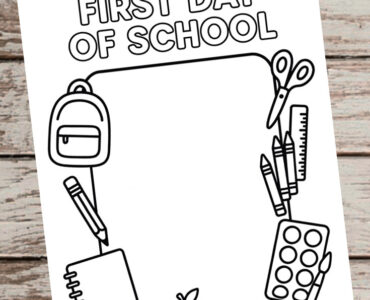 first day of school frame printable
