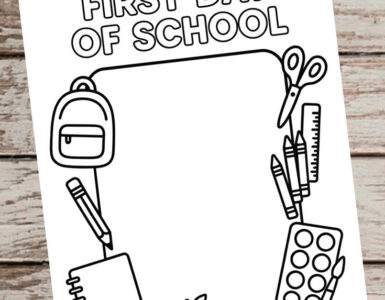 first day of school frame printable