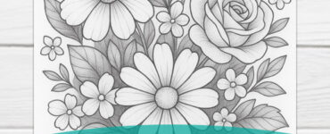 floral grayscale coloring