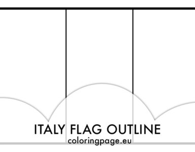 italy flag outline
