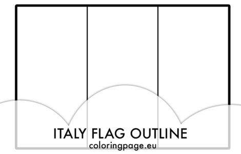 italy flag outline