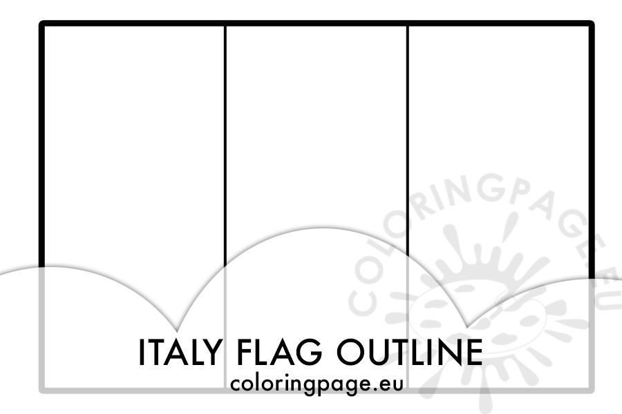 Italy flag coloring page