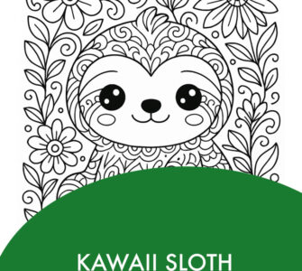 kawaii sloth intricate animal