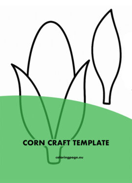 Corn craft template | Coloring Page