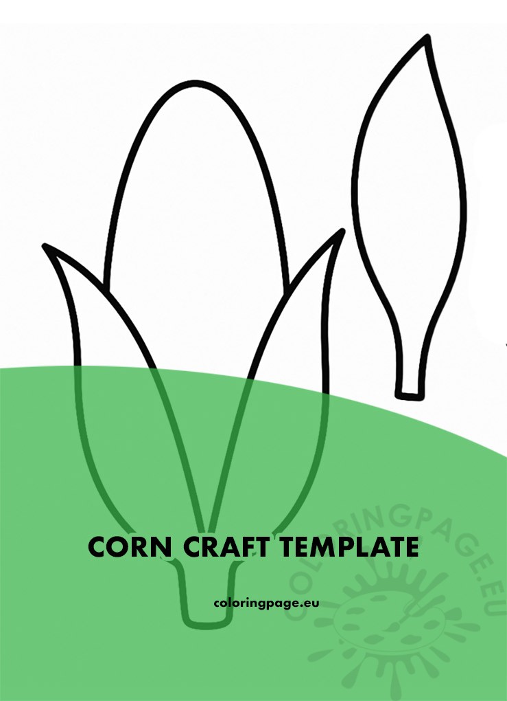 printable corn craft template