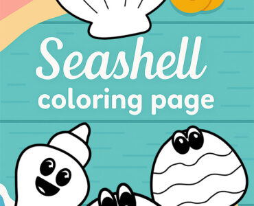 special seashell coloring page