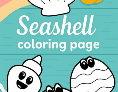 special seashell coloring page