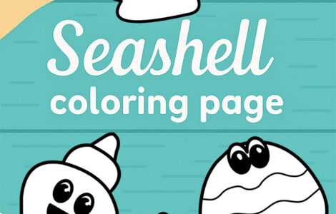 special seashell coloring page