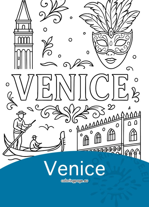 Venice coloring page