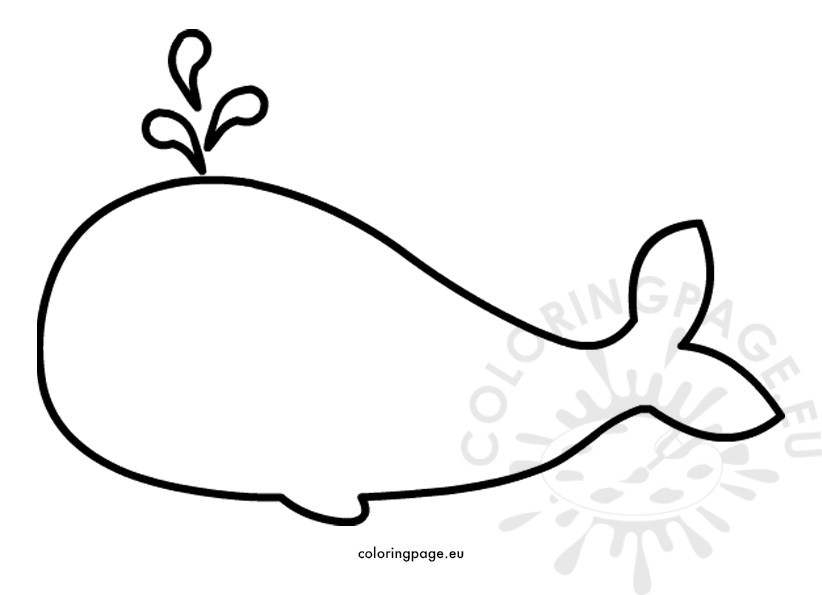 Printable whale template to color and cut out
