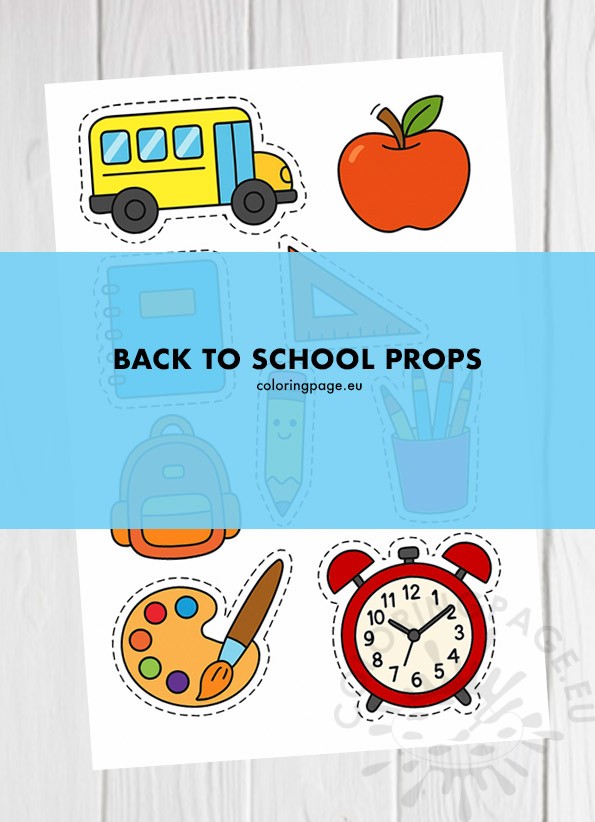 back school props cut out