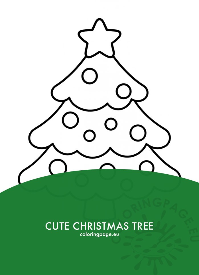 Cute Christmas Tree to Color