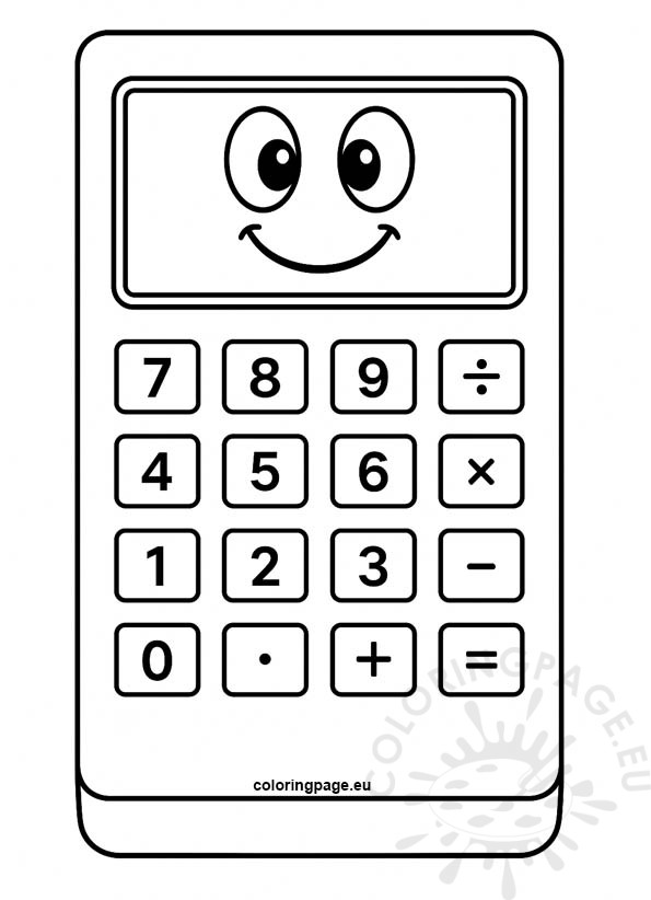 Calculator cartoon for kids