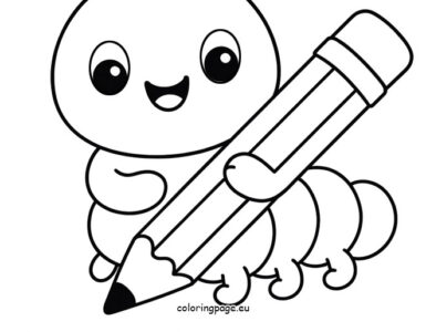 caterpillar pencil