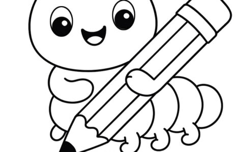 caterpillar pencil