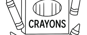 crayons coloring page