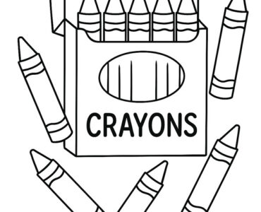 crayons coloring page