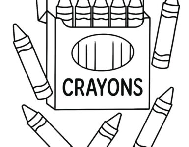crayons coloring page