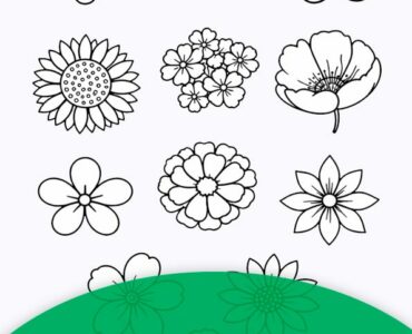 flower heads template