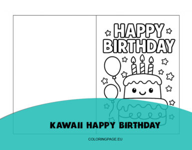 kawaii cake happy birthday