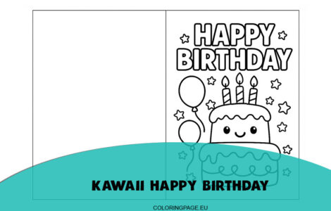 kawaii cake happy birthday