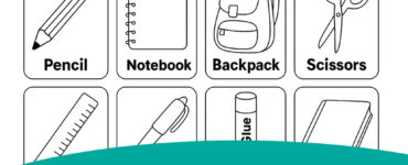 printable school objects flashcards