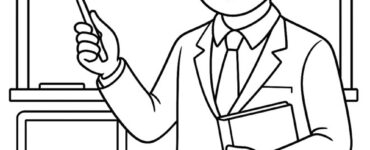 school teacher coloring page