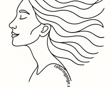 woman profile line drawing