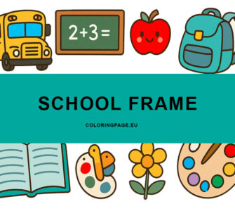 cute school frame