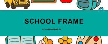 cute school frame