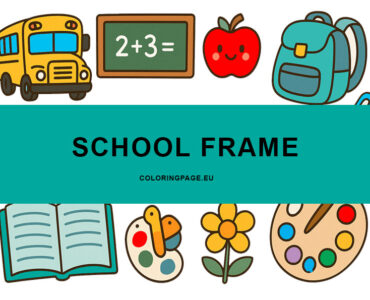 cute school frame